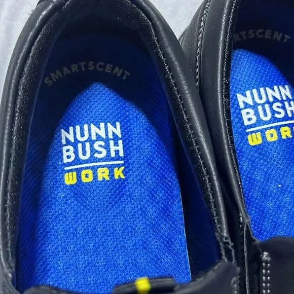 Nunn Bush Tour Work Plain Toe Slip On Loafers Black - Picture 6 of 8
